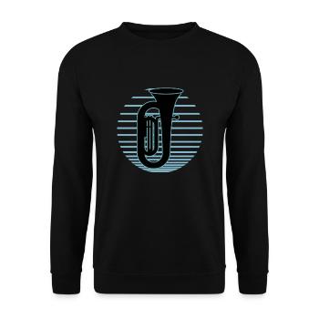 Tuba Player Tuba Musical Instrument - Unisex Sweatshirt - black - Front - Alina (178cm) & Michal (187cm)