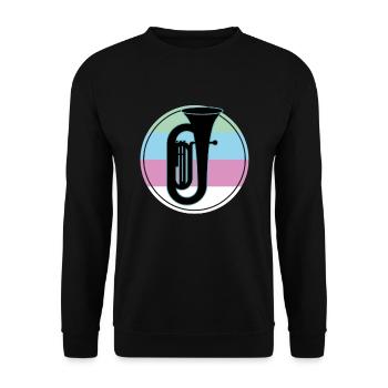 Tuba Player Tuba Musical Instrument - Unisex Sweatshirt - black - Front - Alina (178cm) & Michal (187cm)