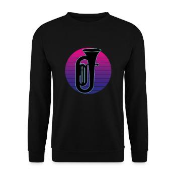 Tuba Player Tuba Musical Instrument - Unisex Sweatshirt - black - Front - Alina (178cm) & Michal (187cm)
