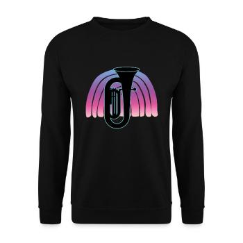 Tuba Player Tuba Musical Instrument - Unisex Sweatshirt - black - Front - Alina (178cm) & Michal (187cm)