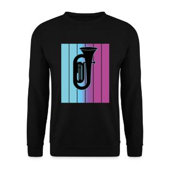 Tuba Player Tuba Musical Instrument - Unisex Sweatshirt - black - Front - Alina (178cm) & Michal (187cm)