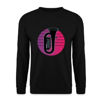 Tuba Player Tuba Musical Instrument - Unisex Sweatshirt - black - Front - Alina (178cm) & Michal (187cm)