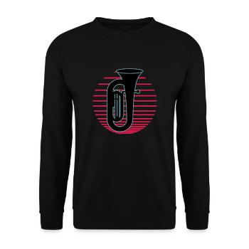 Tuba Player Tuba Musical Instrument - Unisex Sweatshirt - black - Front - Alina (178cm) & Michal (187cm)