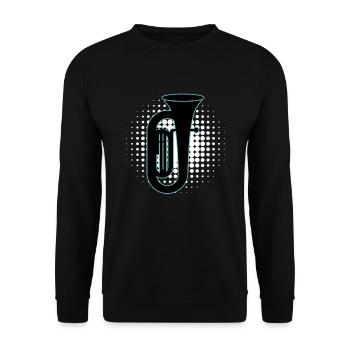 Tuba Player Tuba Musical Instrument - Unisex Sweatshirt - black - Front - Alina (178cm) & Michal (187cm)
