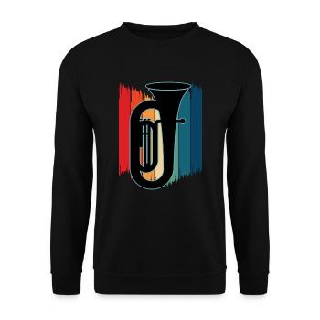 Tuba Player Tuba Musical Instrument - Unisex Sweatshirt - black - Front - Alina (178cm) & Michal (187cm)