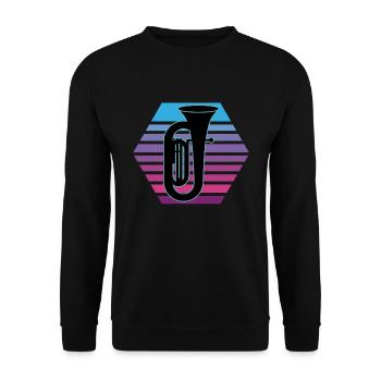 Tuba Player Tuba Musical Instrument - Unisex Sweatshirt - black - Front - Alina (178cm) & Michal (187cm)
