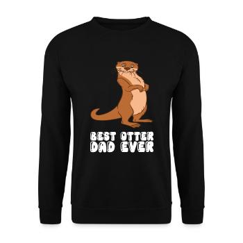 Niedliche Otter-Wortspiele Und Otter-Witze - Unisex Pullover - Schwarz - Vorne - Alina (178cm) & Michal (187cm)
