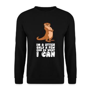 Niedliche Otter-Wortspiele Und Otter-Witze - Unisex Pullover - Schwarz - Vorne - Alina (178cm) & Michal (187cm)