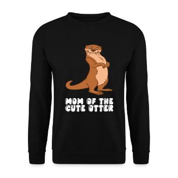 Niedliche Otter-Wortspiele Und Otter-Witze - Unisex Pullover - Schwarz - Vorne - Alina (178cm) & Michal (187cm)