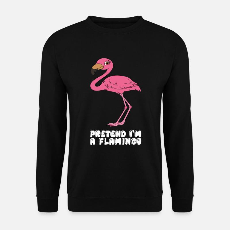 Lustige Flamingo-Grafik - Unisex Pullover - Schwarz