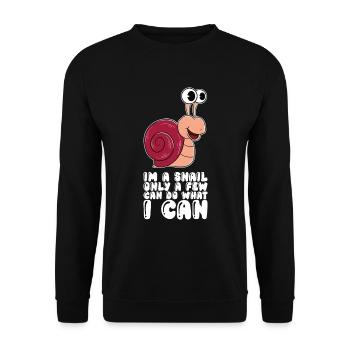 Ich Bin Eine Schnecke - Unisex Pullover - Schwarz - Vorne - Alina (178cm) & Michal (187cm)
