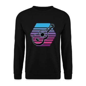 Ukulélés Vitage - Sweat-shirt Unisexe - noir - Devant - Alina (178cm) & Michal (187cm)