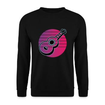 Ukulélés Vitage - Sweat-shirt Unisexe - noir - Devant - Alina (178cm) & Michal (187cm)