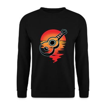 Ukulélés Vitage - Sweat-shirt Unisexe - noir - Devant - Alina (178cm) & Michal (187cm)