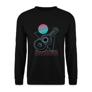 Ukulélés Vitage - Sweat-shirt Unisexe - noir - Devant - Alina (178cm) & Michal (187cm)