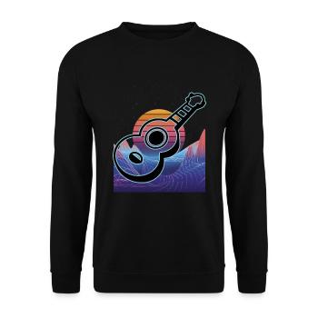 Ukulélés Vitage - Sweat-shirt Unisexe - noir - Devant - Alina (178cm) & Michal (187cm)