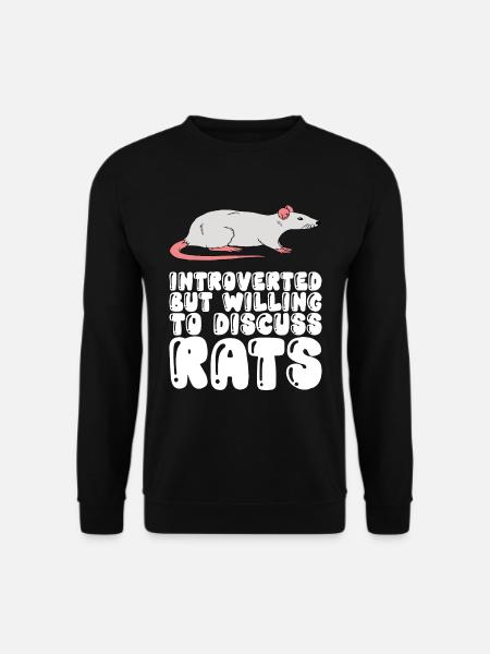 Introverted talking about rats - Unisex Sweatshirt - black