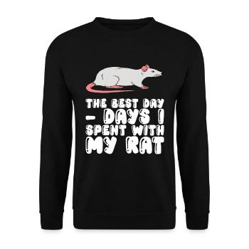 Days with my rat - Unisex Sweatshirt - black - Front - Alina (178cm) & Michal (187cm)