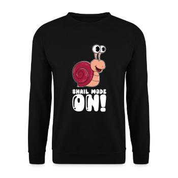 Snail Mode On - Unisex Sweatshirt - black - Front - Alina (178cm) & Michal (187cm)