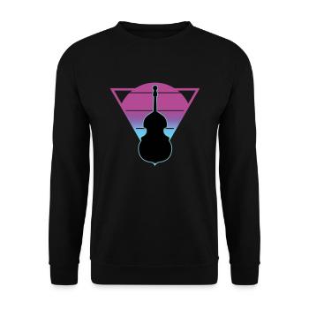 Contrebasse - Sweat-shirt Unisexe - noir - Devant - Alina (178cm) & Michal (187cm)