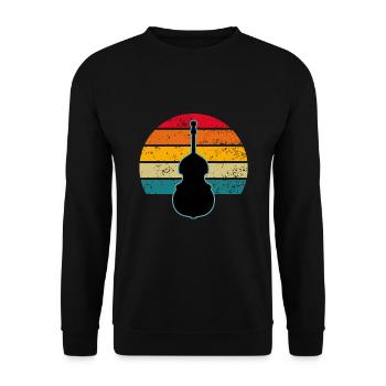 Contrebasse - Sweat-shirt Unisexe - noir - Devant - Alina (178cm) & Michal (187cm)