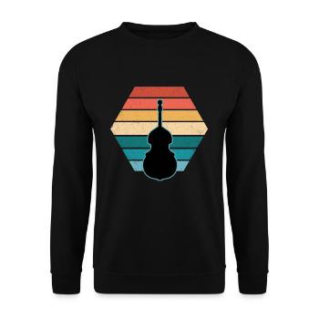 Contrebasse - Sweat-shirt Unisexe - noir - Devant - Alina (178cm) & Michal (187cm)