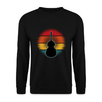 Contrebasse - Sweat-shirt Unisexe - noir - Devant - Alina (178cm) & Michal (187cm)