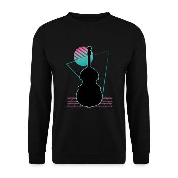 Contrebasse - Sweat-shirt Unisexe - noir - Devant - Alina (178cm) & Michal (187cm)