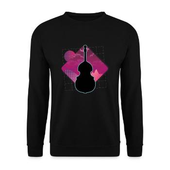 Contrebasse - Sweat-shirt Unisexe - noir - Devant - Alina (178cm) & Michal (187cm)