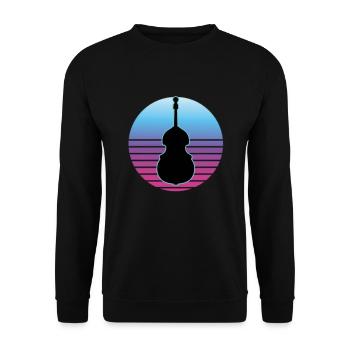 Contrebasse - Sweat-shirt Unisexe - noir - Devant - Alina (178cm) & Michal (187cm)
