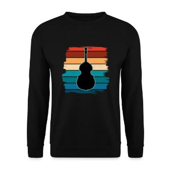 Contrebasse - Sweat-shirt Unisexe - noir - Devant - Alina (178cm) & Michal (187cm)