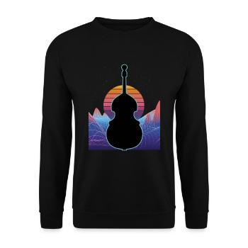 Contrebasse - Sweat-shirt Unisexe - noir - Devant - Alina (178cm) & Michal (187cm)