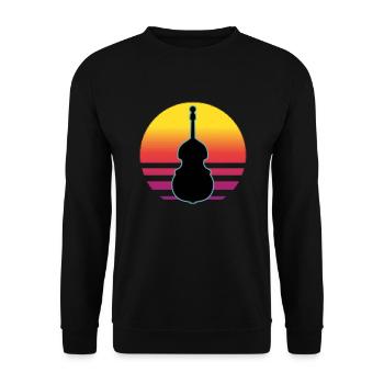 Contrebasse - Sweat-shirt Unisexe - noir - Devant - Alina (178cm) & Michal (187cm)