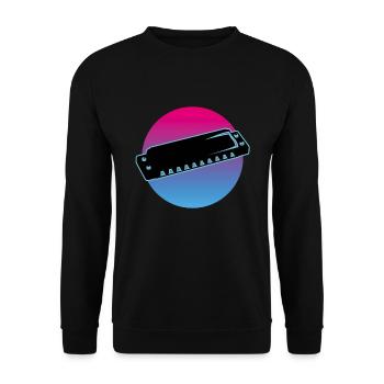 Harmonica - Unisex Sweatshirt - black - Front - Alina (178cm) & Michal (187cm)