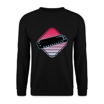 Harmonica - Sweat-shirt Unisexe - noir - Devant - Alina (178cm) & Michal (187cm)