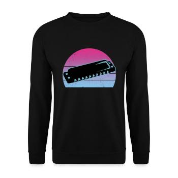 Harmonica - Unisex Sweatshirt - black - Front - Alina (178cm) & Michal (187cm)