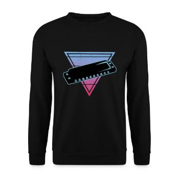 Harmonica - Sweat-shirt Unisexe - noir - Devant - Alina (178cm) & Michal (187cm)