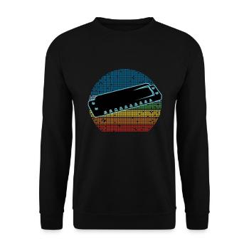 Harmonica - Sweat-shirt Unisexe - noir - Devant - Alina (178cm) & Michal (187cm)