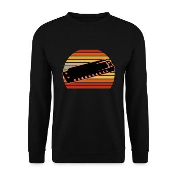 Harmonica - Sweat-shirt Unisexe - noir - Devant - Alina (178cm) & Michal (187cm)