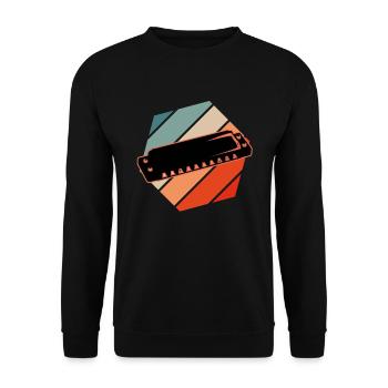 Harmonica - Sweat-shirt Unisexe - noir - Devant - Alina (178cm) & Michal (187cm)