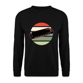 Harmonica - Unisex Sweatshirt - black - Front - Alina (178cm) & Michal (187cm)