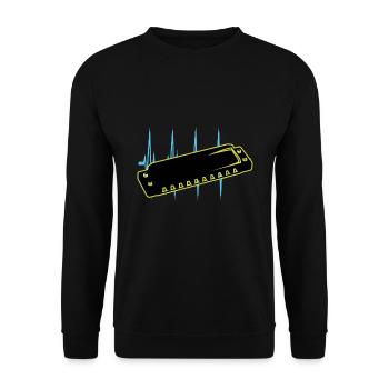 Harmonica - Sweat-shirt Unisexe - noir - Devant - Alina (178cm) & Michal (187cm)