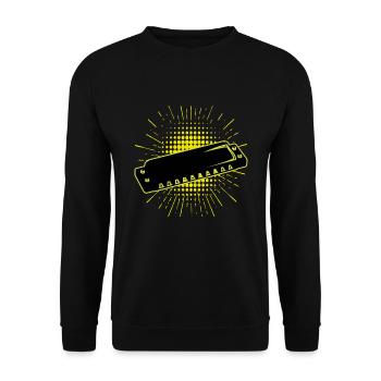 Harmonica - Sweat-shirt Unisexe - noir - Devant - Alina (178cm) & Michal (187cm)