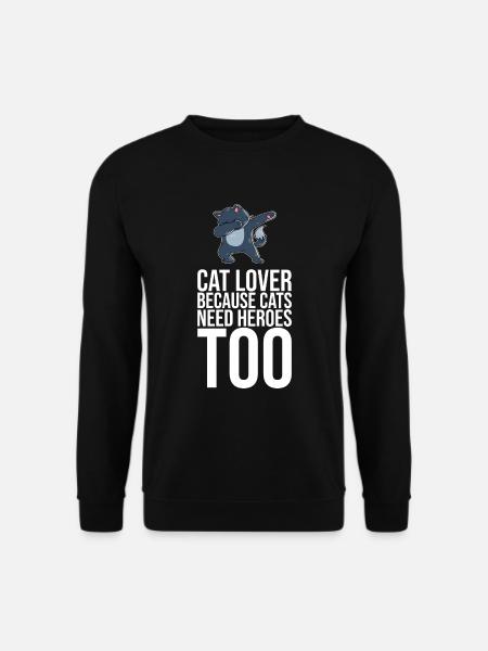 Dabbing Cat Funny Cat - Unisex Sweatshirt - black