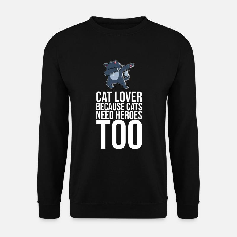 Dabbing Cat Funny Cat - Unisex Sweatshirt - black