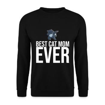 Dabbing Cat Funny Cat - Unisex Sweatshirt - black - Front - Alina (178cm) & Michal (187cm)