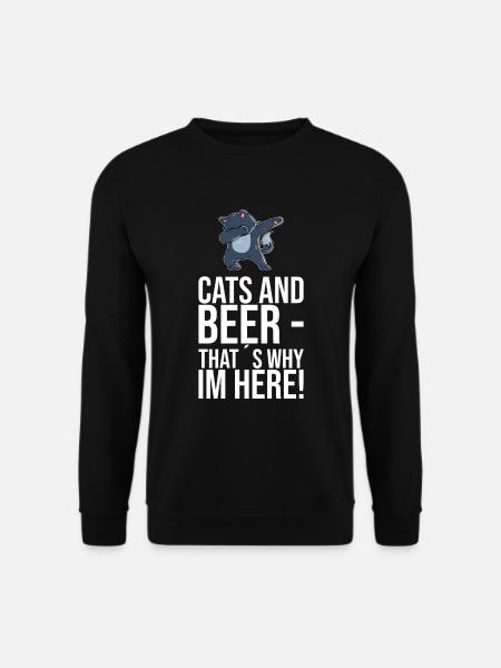 Dabbing Katze Lustige Katze - Unisex Pullover - Schwarz