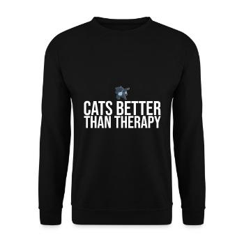 Dabbing Cat Funny Cat - Unisex Sweatshirt - black - Front - Alina (178cm) & Michal (187cm)