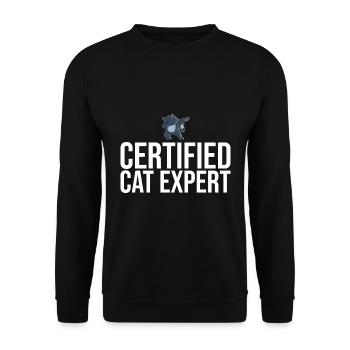 Dabbing Cat Funny Cat - Unisex Sweatshirt - black - Front - Alina (178cm) & Michal (187cm)