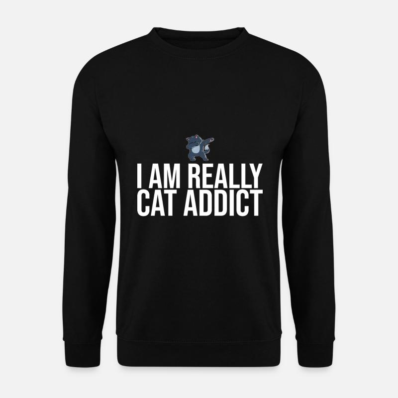 Dabbing Cat Funny Cat - Unisex Sweatshirt - black